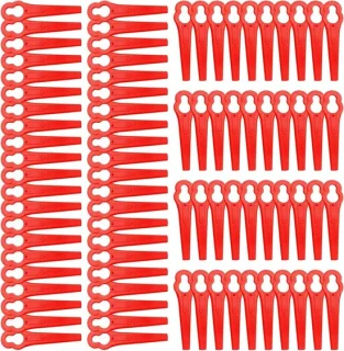 Plastic grasmaaiermessen - vervangende bladen - 100 stuks - rood en groen