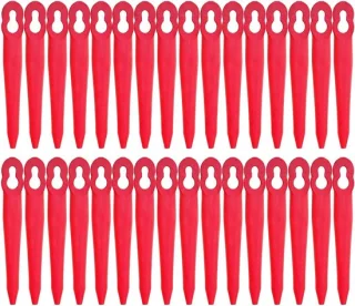 Plastic reservemesjes voor grasmaaier en bosmaaier, 40 stuks, wit