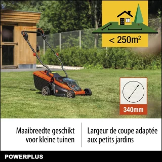 Powerplus POWDPG75561 Dual Power 20V accu grasmaaier 340 mm
