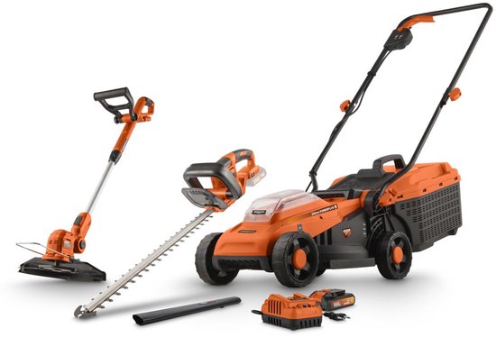 Powerplus POWDPGBOX25 Dual Power grasmaaierset 20V review