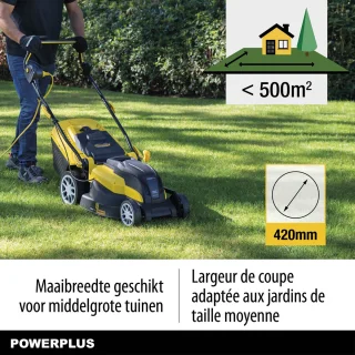 Powerplus POWXG6281 elektrische grasmaaier 420 mm