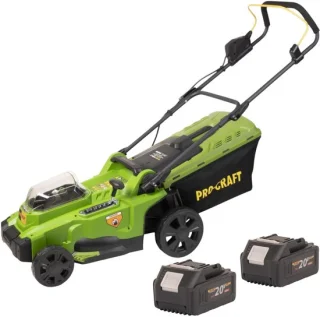 Procraft PLM20bb accu grasmaaier 40 V, 370 mm, borstelloos met 2 accu's 4,0 Ah