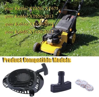 Recoil starter met trekkoord voor Kohler 14 165 20 1416520S motoren, geschikt voor XT650 en XT675 grasmaaiers