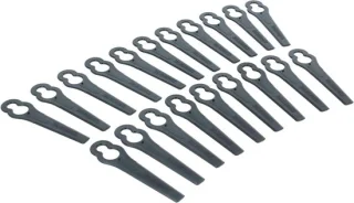 Reservemesjes grasmaaier - snijbladen plastic - 20 stuks - zwart