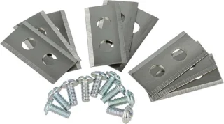 Reservemessen grasmaaier - snijbladen gazon - 9 stuks - zilver