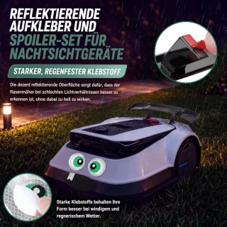 Robotmaaiersticker en spoilerset - decoratie voor grasmaaier - ServiceTopper