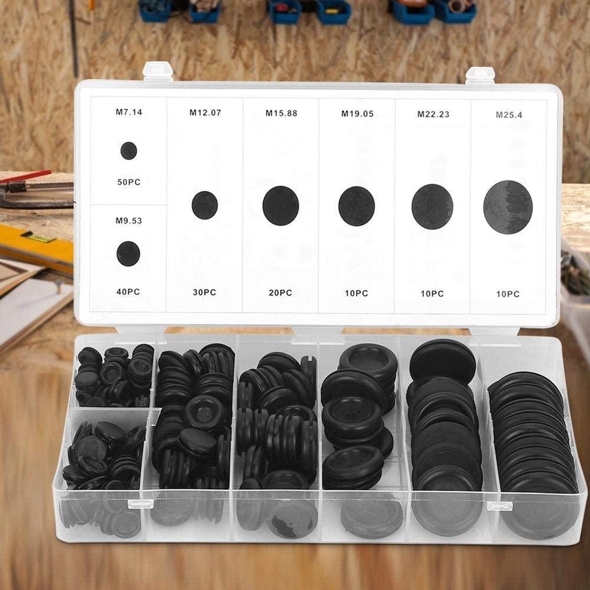 Wat vinden we goed aan de Rubber Doorvoertule Set 170-delig Zwart Met Doos
