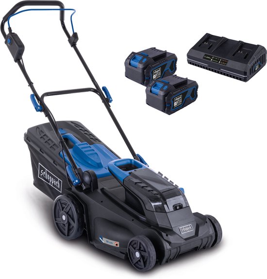 Scheppach BC-MP380-X — compacte 20V accu-grasmaaier voor kleine tot middelgrote tuinen