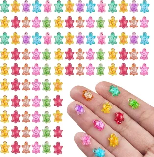 Schildpadden Mini Figuren Gloeiend 100 Stuks Hars Poppenhuis Miniaturen