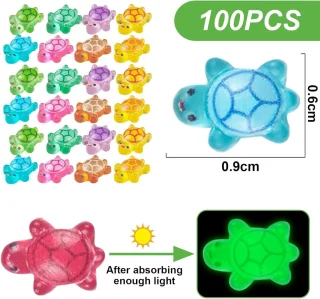 Schildpadden Mini Figuren Gloeiend 100 Stuks Hars Poppenhuis Miniaturen