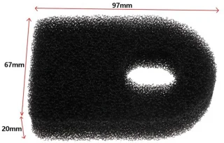 Schuimluchtfilter 2 stuks voor Atco/Commodore – 97 × 67 × 20 mm