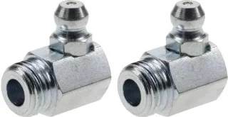 ServiceTopper smeernippel M10 x 1, staal, 90 graden, set van 2