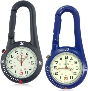 Set van 2 karabijnhaakhorloges - zakhorloges