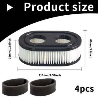 Set van 2 luchtfilters voor grasmaaiers
