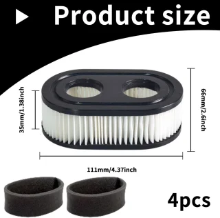 Set van 2 luchtfilters voor grasmaaiers