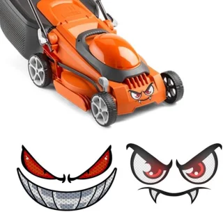 Set van 2 robotgrasmaaier-oogstickers
