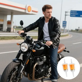 Set van 2 universele brandstoffilters voor grasmaaier en moped
