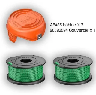 Set van 2 vervangingsspoelen voor grasmaaiers GL7033, GL8033, GL9035, A6482