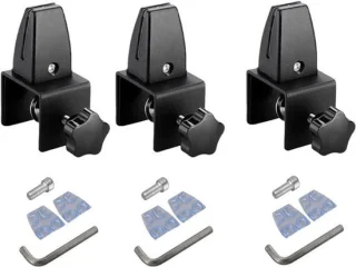 Set van 3 desktop monitorsteunen (aluminium)