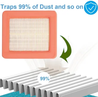 Set van 4 luchtfilters voor grasmaaier en generator