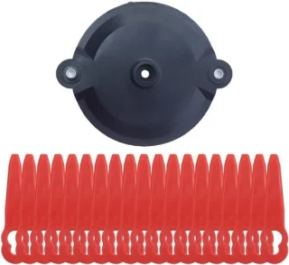 Set van 40 grasmaaier- en trimmermessen, standaard maat, metaal