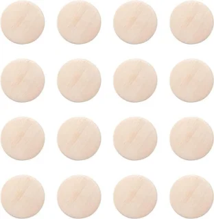 Set van 50 platte ronde houten kralen 25 x 5 mm