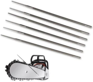 Set van 6 kettingvijlen 4,8 mm - carbonstaal