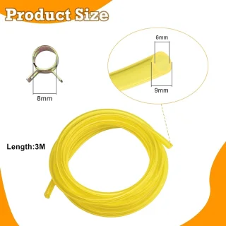 ShopVlot brandstofslang 6mm PU 3 meter geel