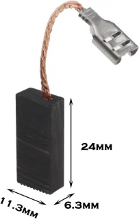 SnelShoppen - 2 paar grasmaaier koolborstels 6.3x11.3x24 mm voor 320 ER en ARM 32