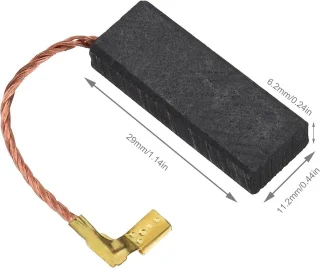 SnelShoppen - 2 paar koolborstels 29x11,2x6,2 mm voor grasmaaier