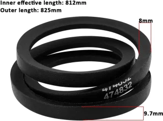 SnelShoppen 2 stuks v-snaar voor grasmaaier 825mm type 474832