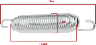 SnelShoppen - 2 stuks Vervangende Veer voor Grasmaaier Robot 607616 122388 604291 Lengte 17cm Compatibel met Hustler Raptor FASTRAK