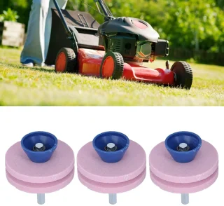 SnelShoppen - 3Pcs Slijpwiel Scherpsteen Efficiënte Mes Slijper Voor Grasmaaier, Tuintractoren, Boorbladen, Sterk en Duurzaam (Dubbele Laag)