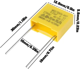 SnelShoppen - 4 stuks capacitor voor grasmaaier, 0,22 uF, voor Flymo-grasmaaiers