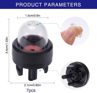 SnelShoppen - 7-pcs snap-in primer bulb pomp voor carburetor