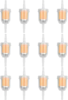 SnelShoppen brandstoffilterset van 12 stuks 6 mm/8 mm universeel transparant