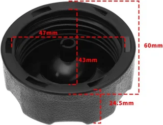 SnelShoppen brandstoftankdoppen 43mm 2-pack