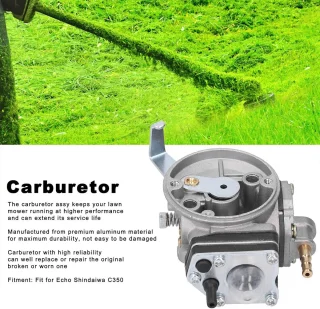 SnelShoppen - Carburateur Carb voor Grasmaaier, Aluminium Carburateur voor Echo Shindaiwa C350, Tuinonderdelen, Vervangingsonderdeel, Hoogwaardige Kwa