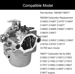 SnelShoppen carburetor kit voor grasmaaier 590399 796077