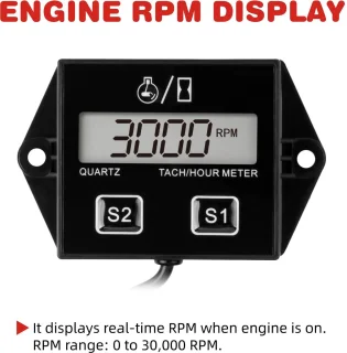 SnelShoppen Digitale snelheidsmeter HM011A voor ZTR-grasmaaier, tractor, marine, generat