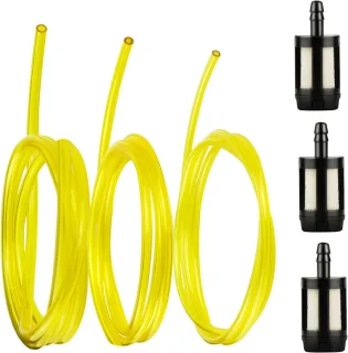 SnelShoppen flexibele pvc brandstofslang 3 stuks met 3 benzinefilters 1 meter
