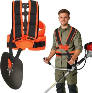 SnelShoppen grasmaaierharnas zwart oranje