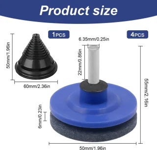 SnelShoppen lawn mower blunt blade sharpener voor elektrische handboor pack van 5