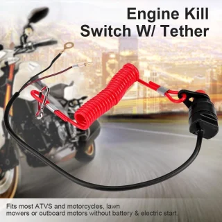 SnelShoppen - Snijcircuitschakelaar Boot, Motor, Grasmaaier met Lanyard Koord - Hoogwaardige Waterdichte Veiligheidsstopknop voor ATV's en Motorrijden