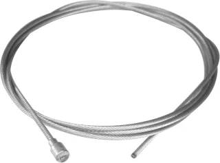 SnelShoppen stalen kabel 2 m x 2,5 mm met peervormige kop 6 x 7 mm + 3,8 x 5 mm voor grasmaaier en tractor