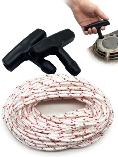 SnelShoppen starter rope 4 m x 3 mm met 2 handgrepen