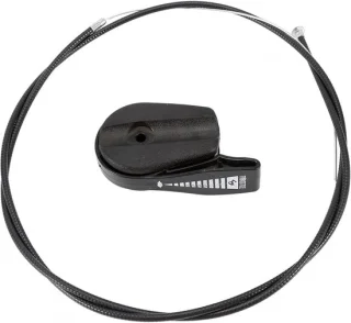 SnelShoppen throttle kabel met controle schakelaar, vervangingskit voor grasmaaier, 165 cm, zwart