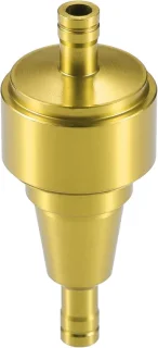 SnelShoppen - Universele Gas Inline Brandstoffilter 6mm OD Goudkleurig Aluminium - Vervangingsfilter voor Motorfiets, Grasmaaier, Krachtgereedschap en