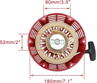 SnelShoppen vervangende recoil trekstart voor GX240 GX270 177F 9PK 173F 8PK motor grasmaaier rood