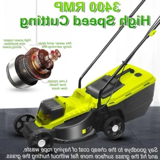 Snoerloze elektrische grasmaaier 32 cm groen